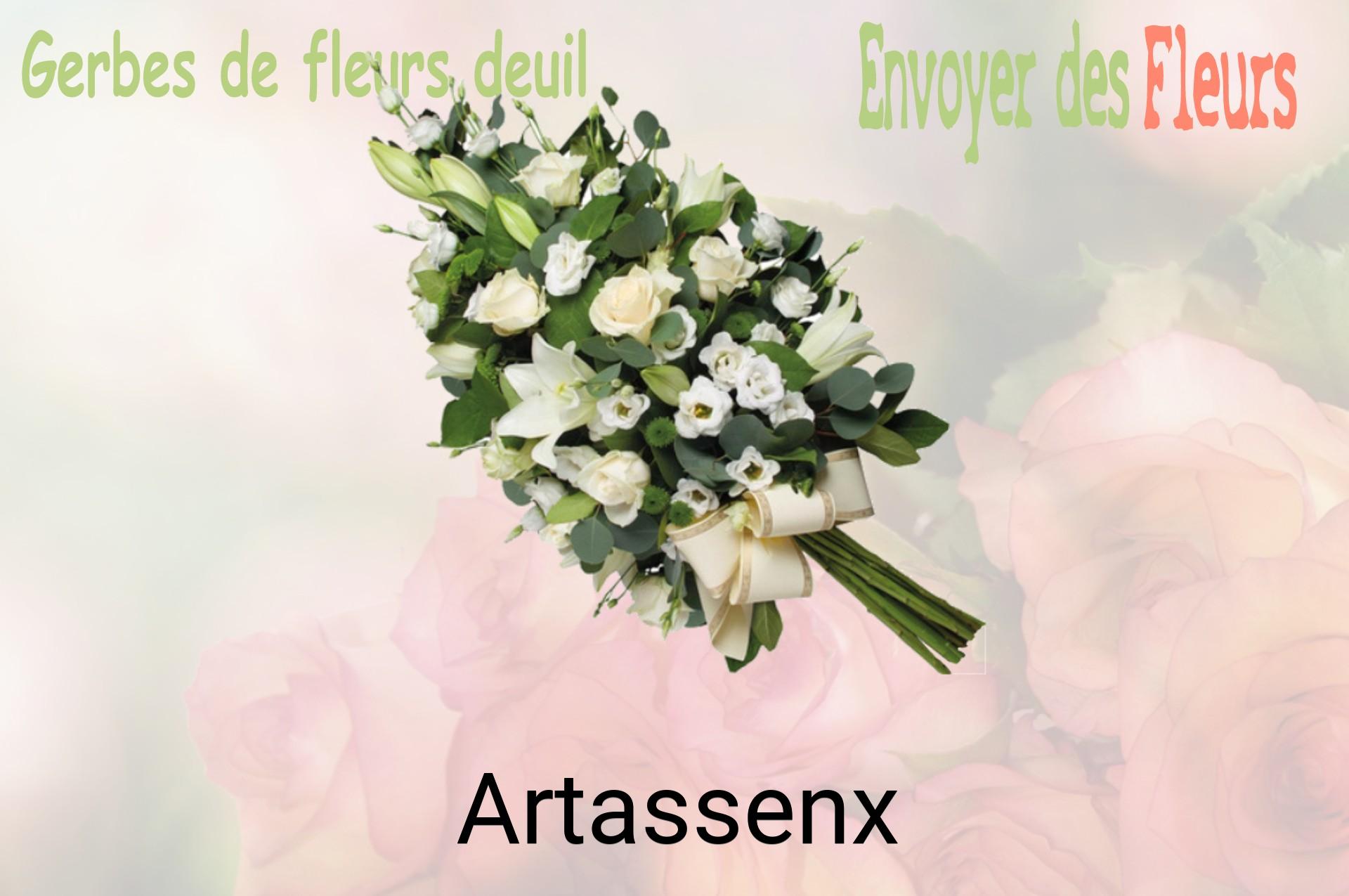 Gerbe de fleurs de deuil livrée à Artassenx